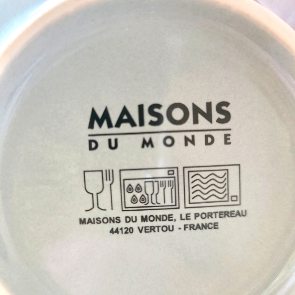 🟢 CERAMIC BOWL MAISONS DU MONDE FRANCE - Picture 5 of 6